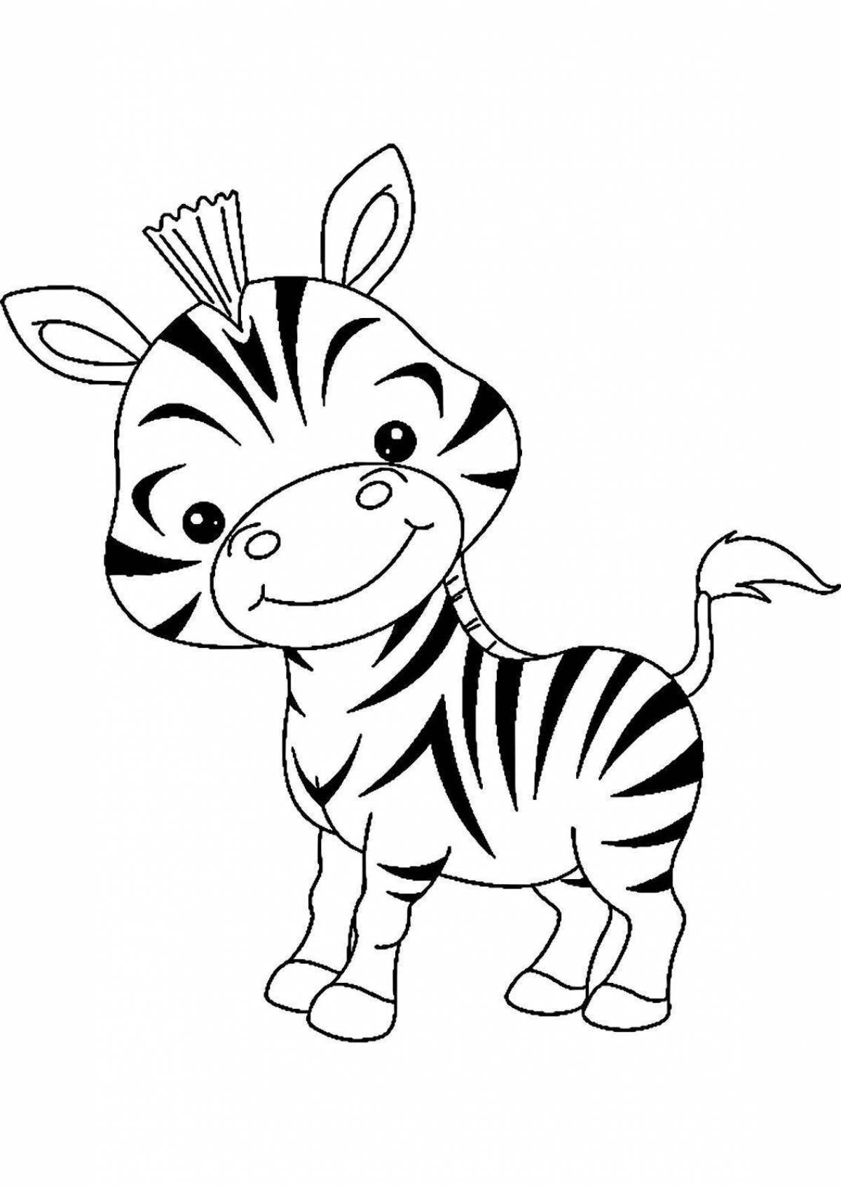 Раскраска зебра картинка