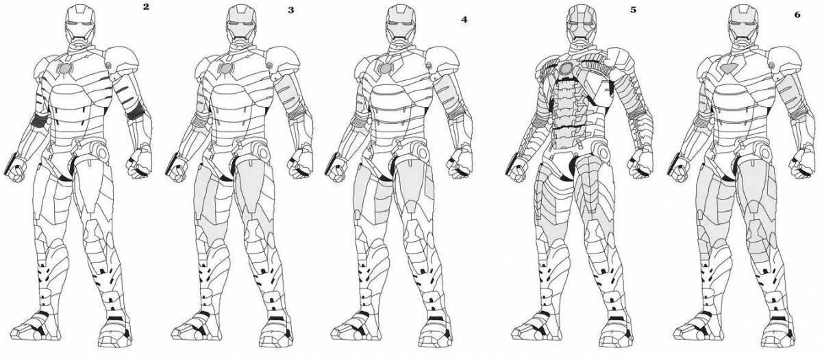 Железный человек нарисовать марк 50