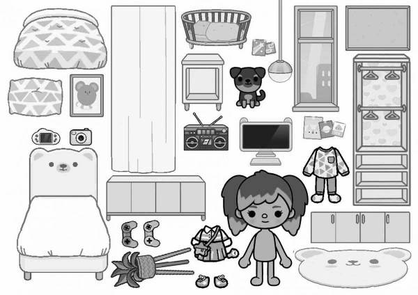 Coloring Pages Toka boca house without characters (28 pcs) - download ...