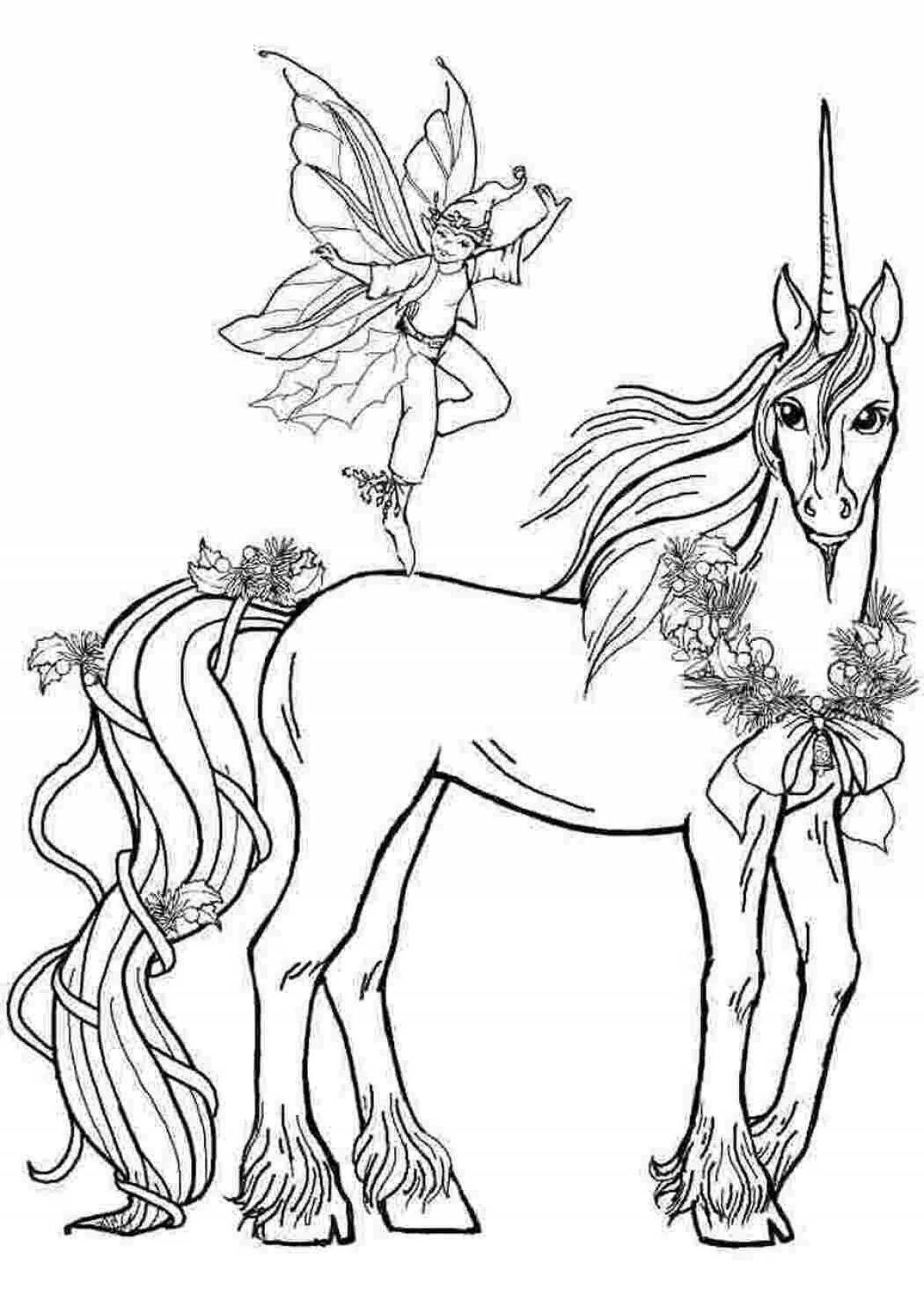 Fairytale coloring book for girls 7 years old unicorn