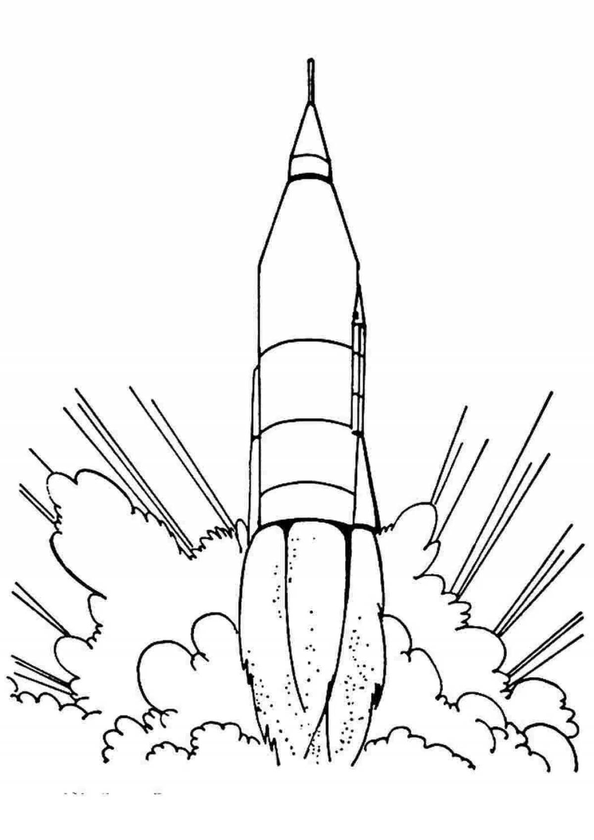 Ослепительные ракеты в космосе для детей