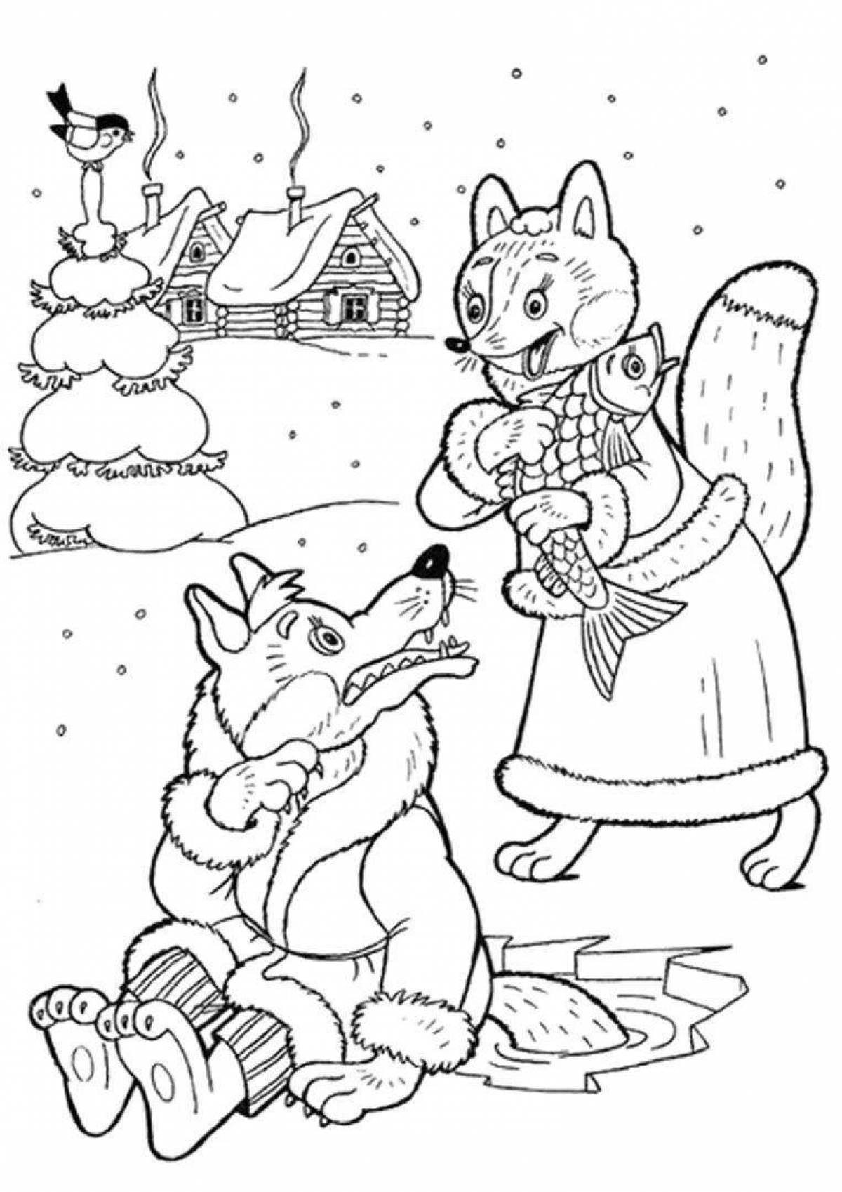 Great coloring book based on Russian folk tales
