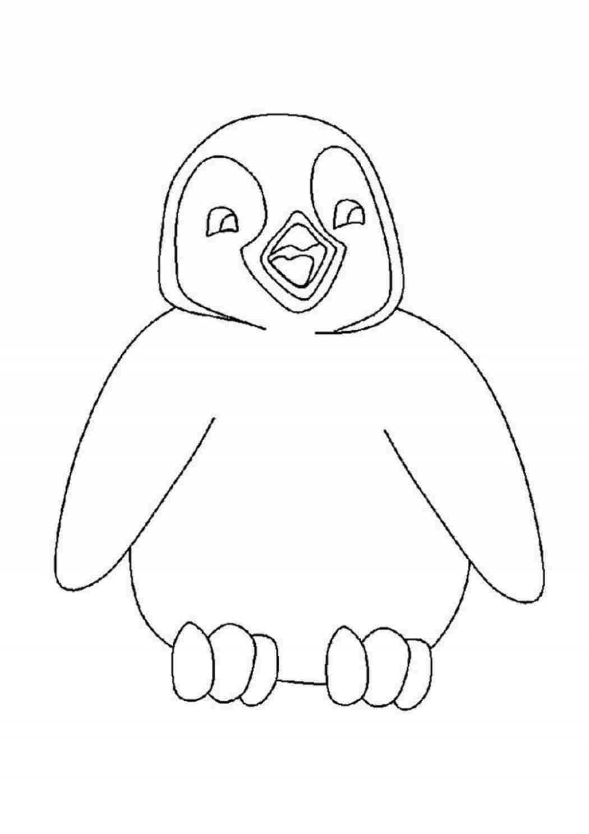 Kind penguin coloring book