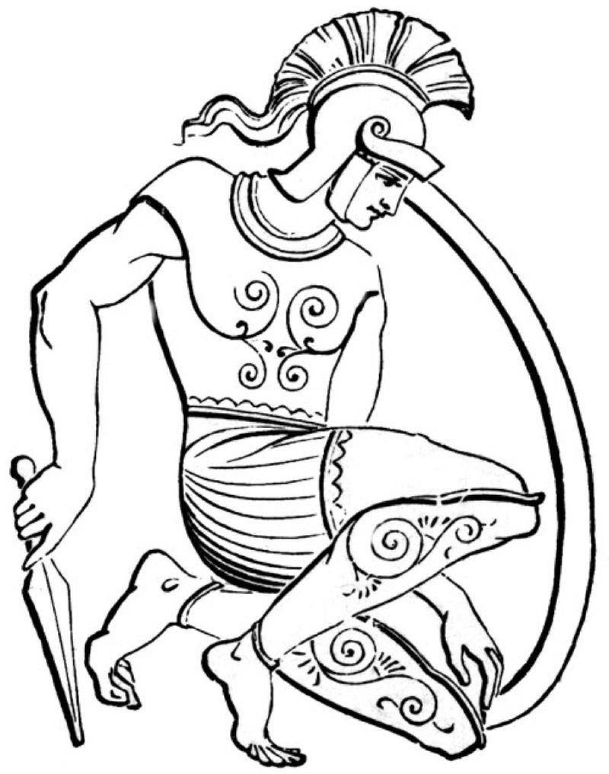 Wonderful coloring of ancient Greek myths