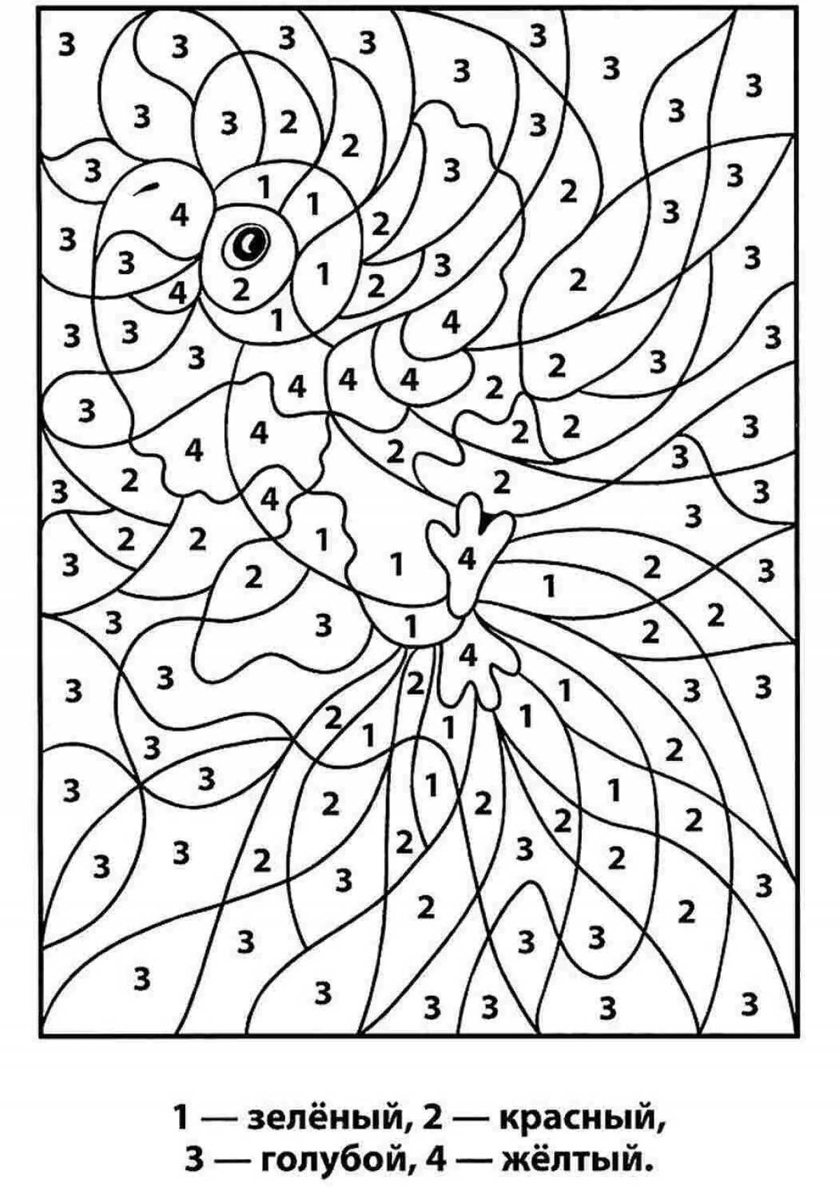 Photo Bright digital coloring for children 7 years old