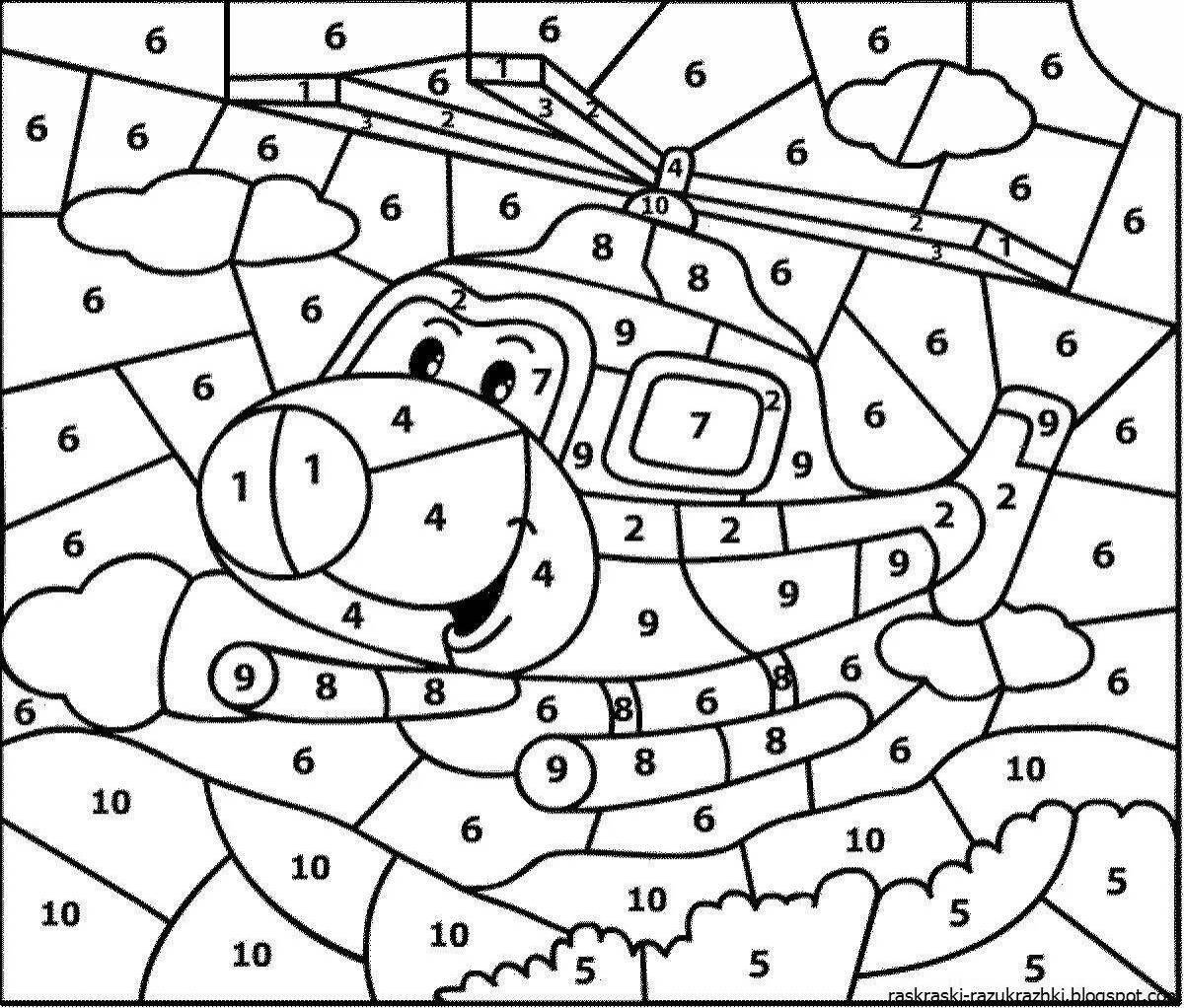 Color-listrous coloring page digital for children 7 years old