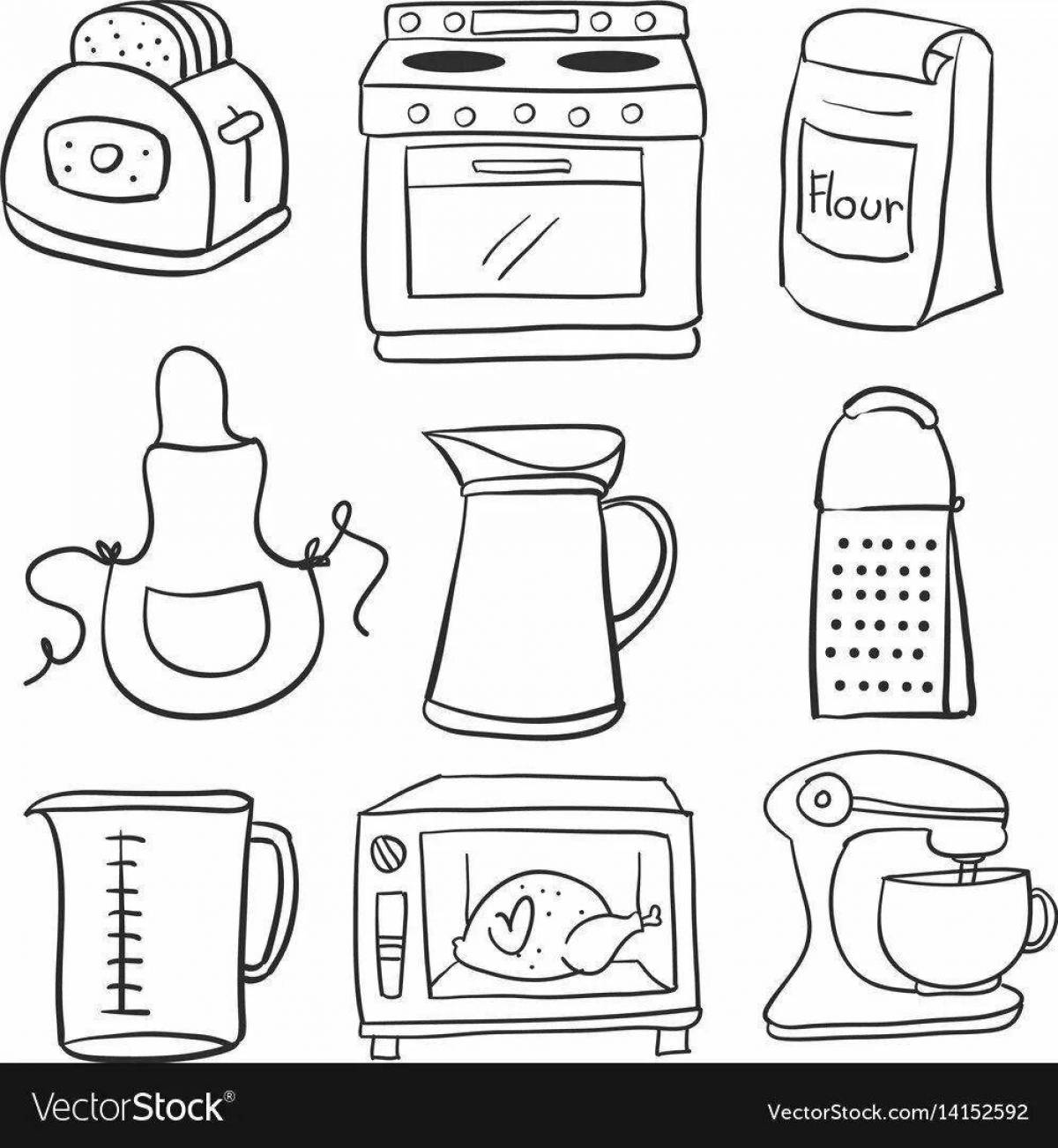 Entertaining coloring of household appliances
