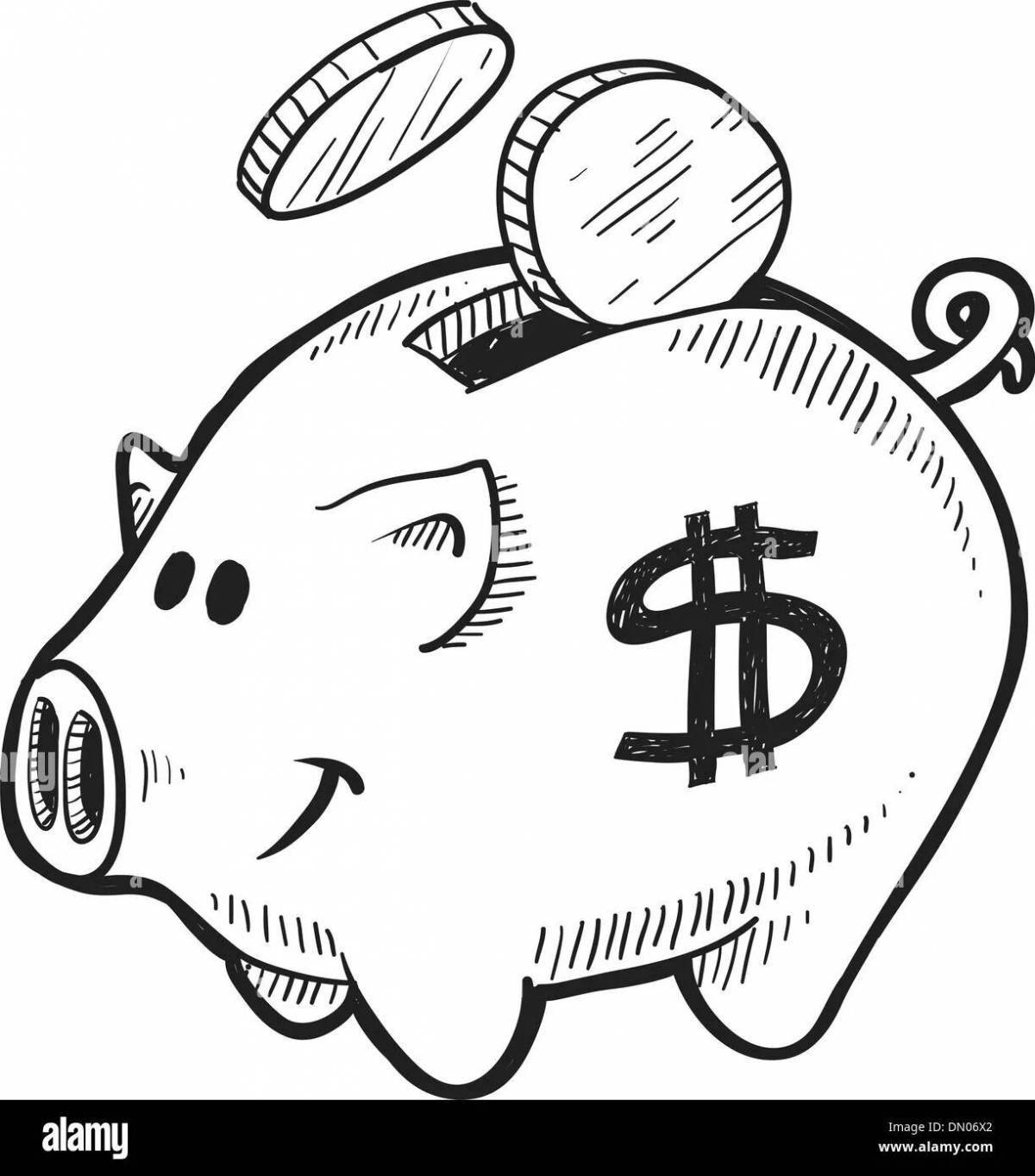 Colorful 3rd grade financial literacy coloring page