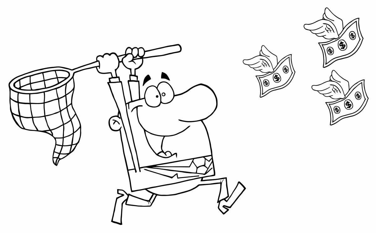 Photo Bright financial literacy 3rd grade coloring book