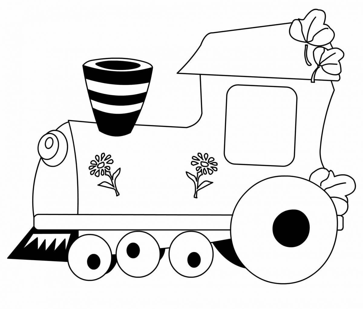 Exciting train with wagon coloring book