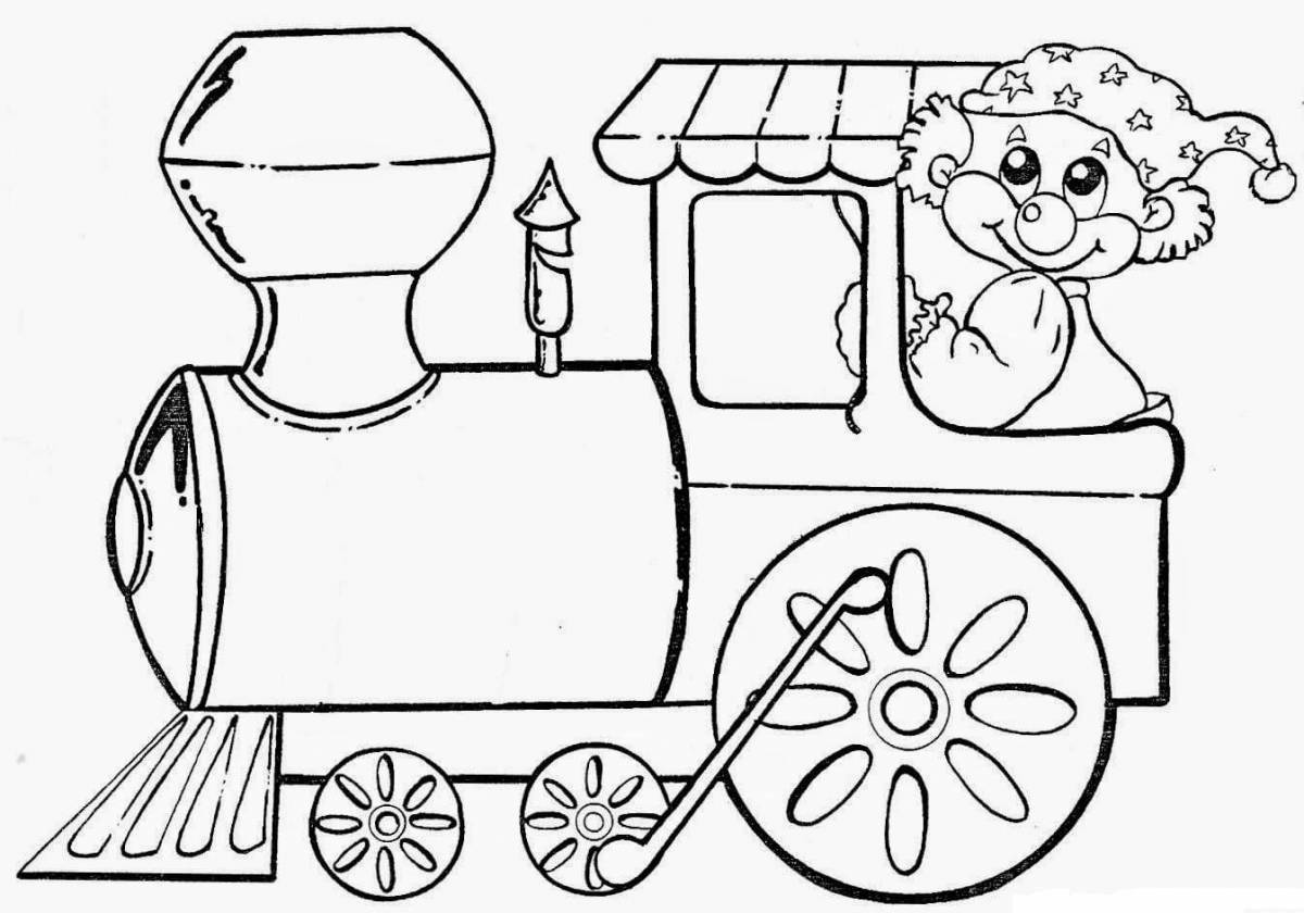 Рисунок поезда с вагонами для детей
