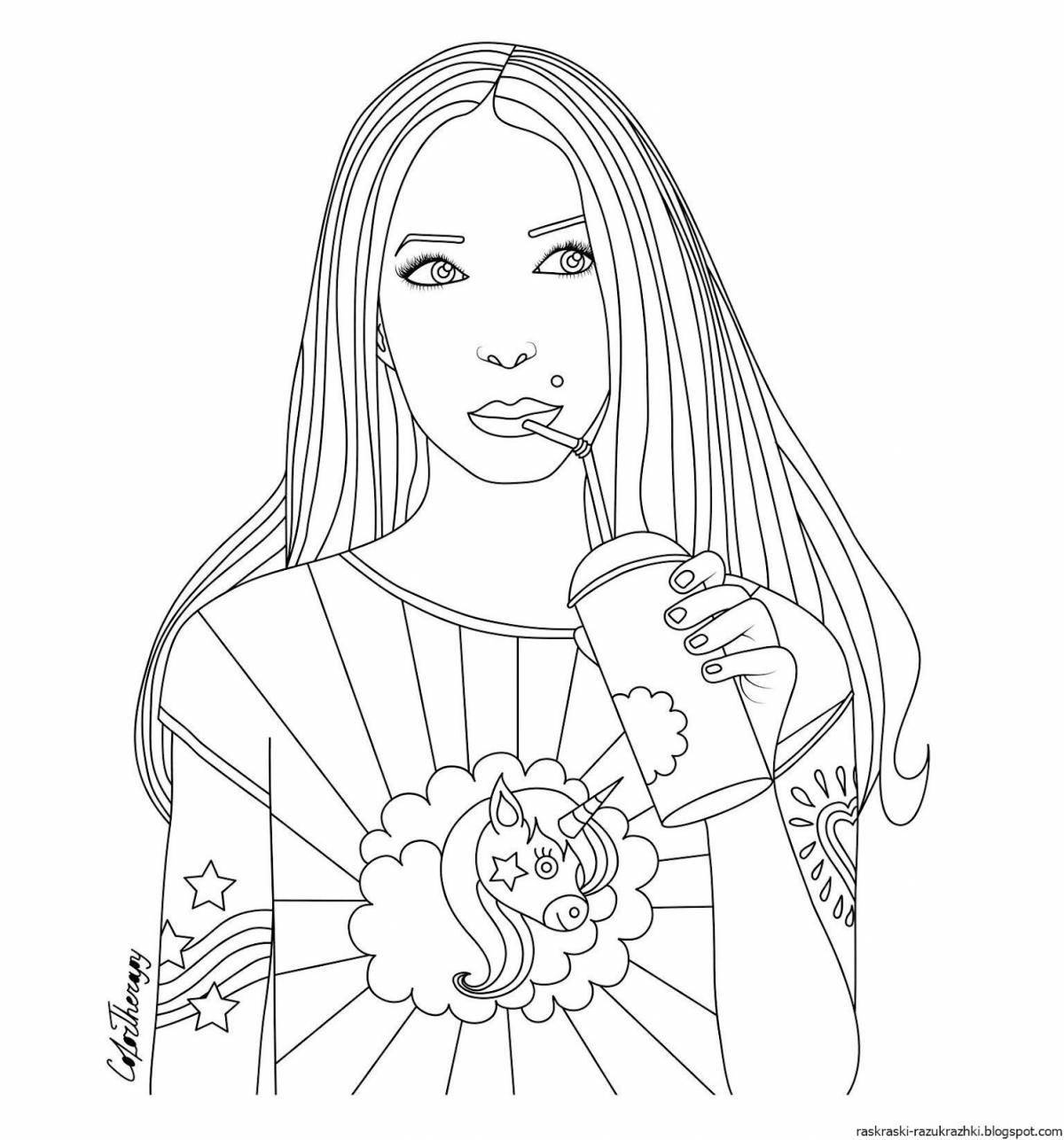 Amazing coloring pages for girls 16-17 years old