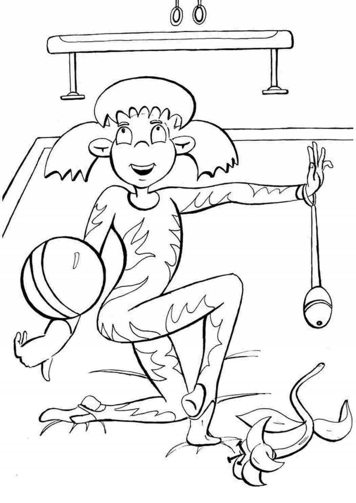 Live coloring for physical education and sports