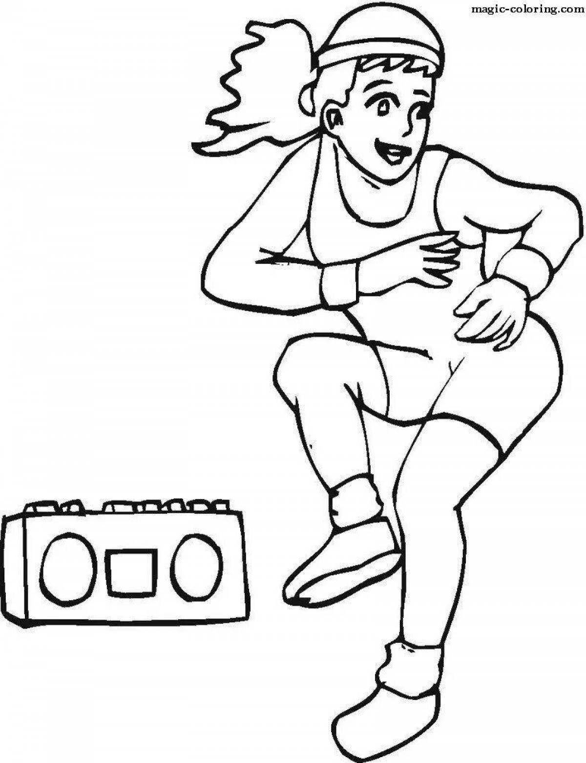 Creative exercise and sports coloring book