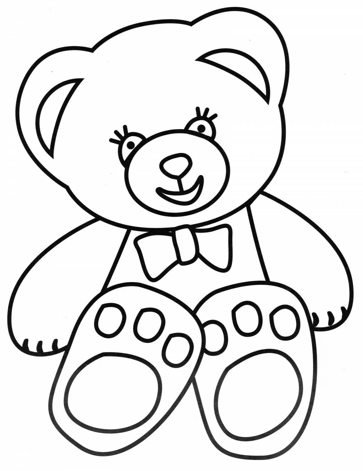 Colorful bear valera coloring book