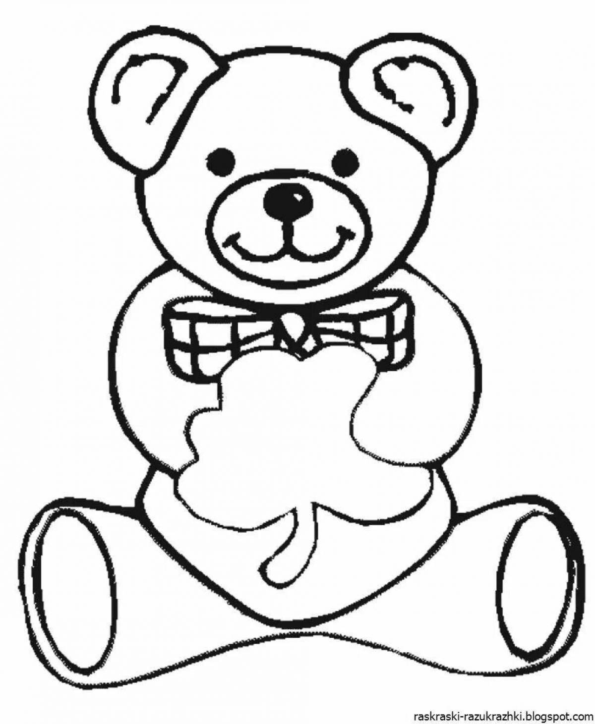 Coloring book playful bear valera