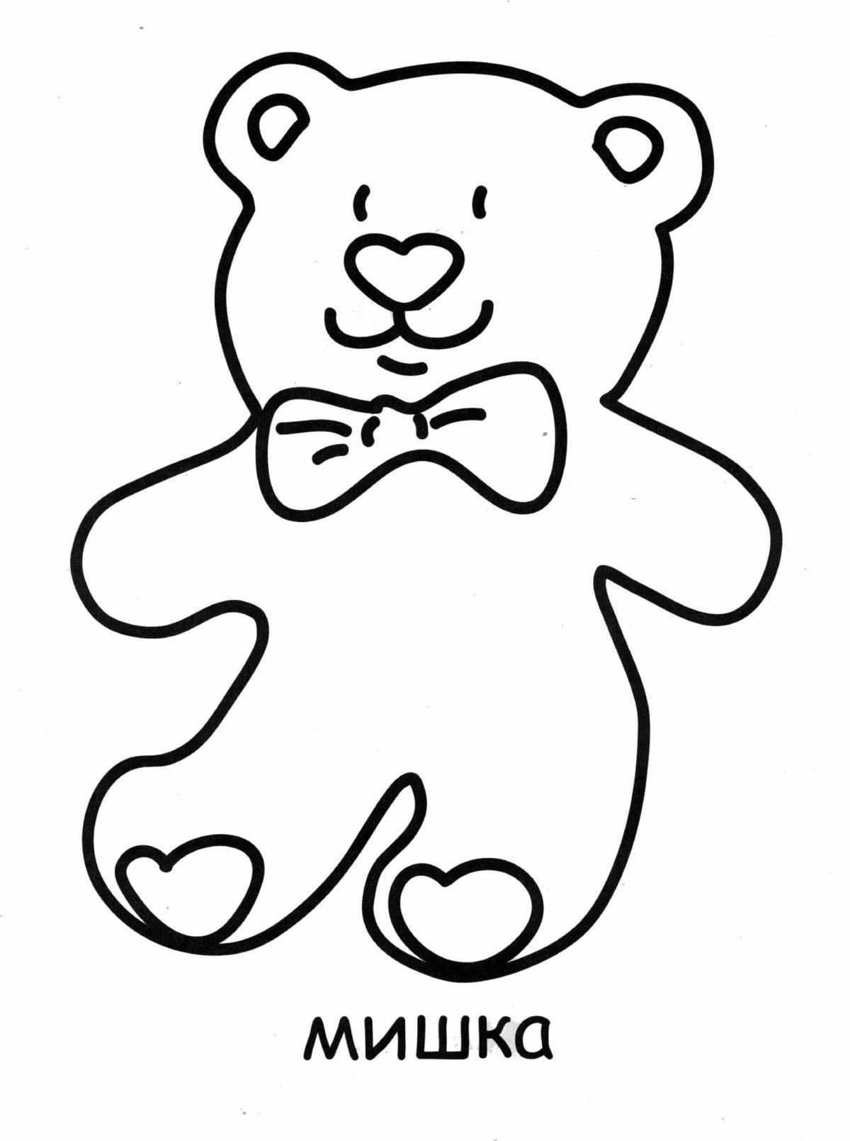 Coloring page charming bear valera