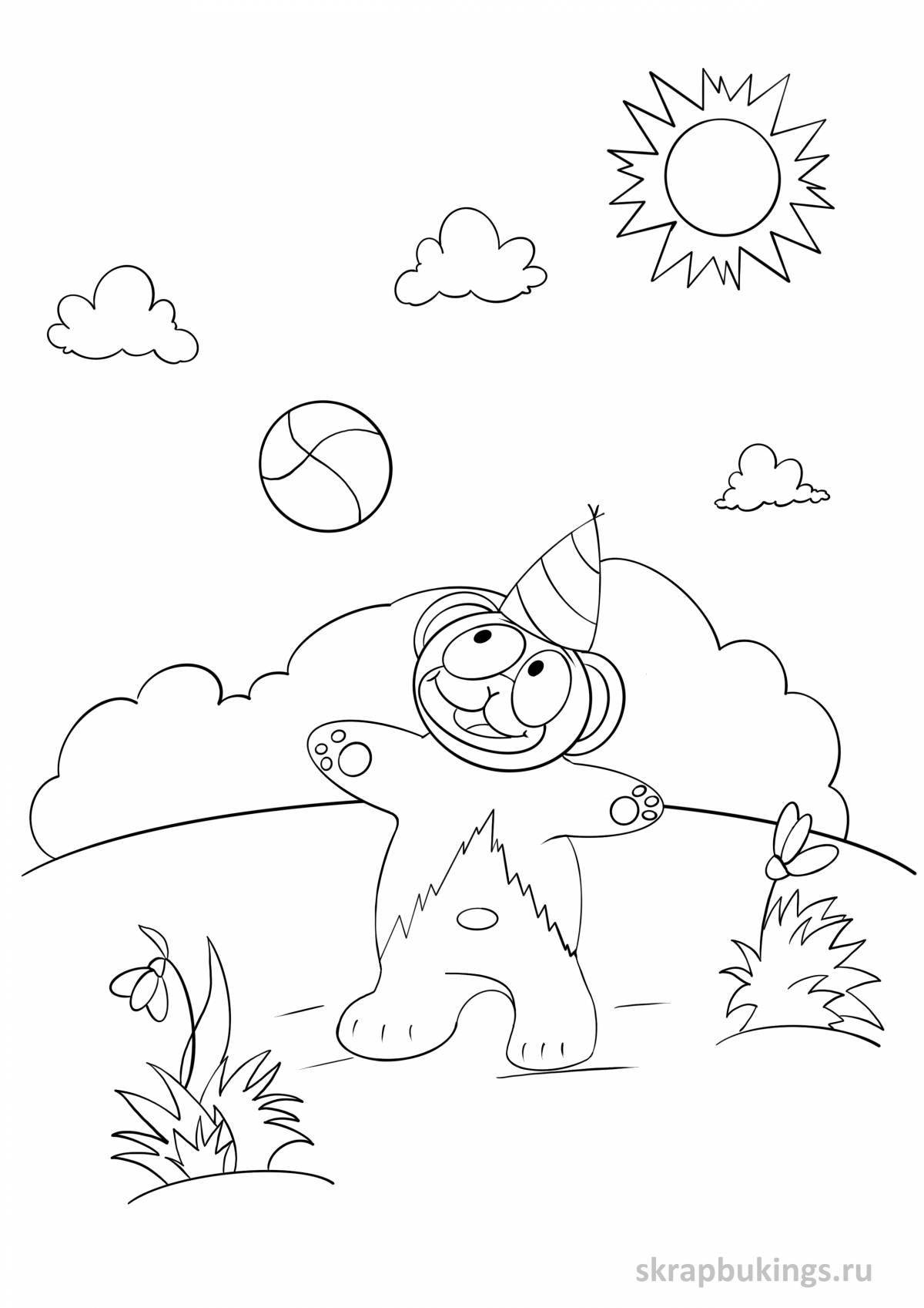 Coloring page glorious bear valera