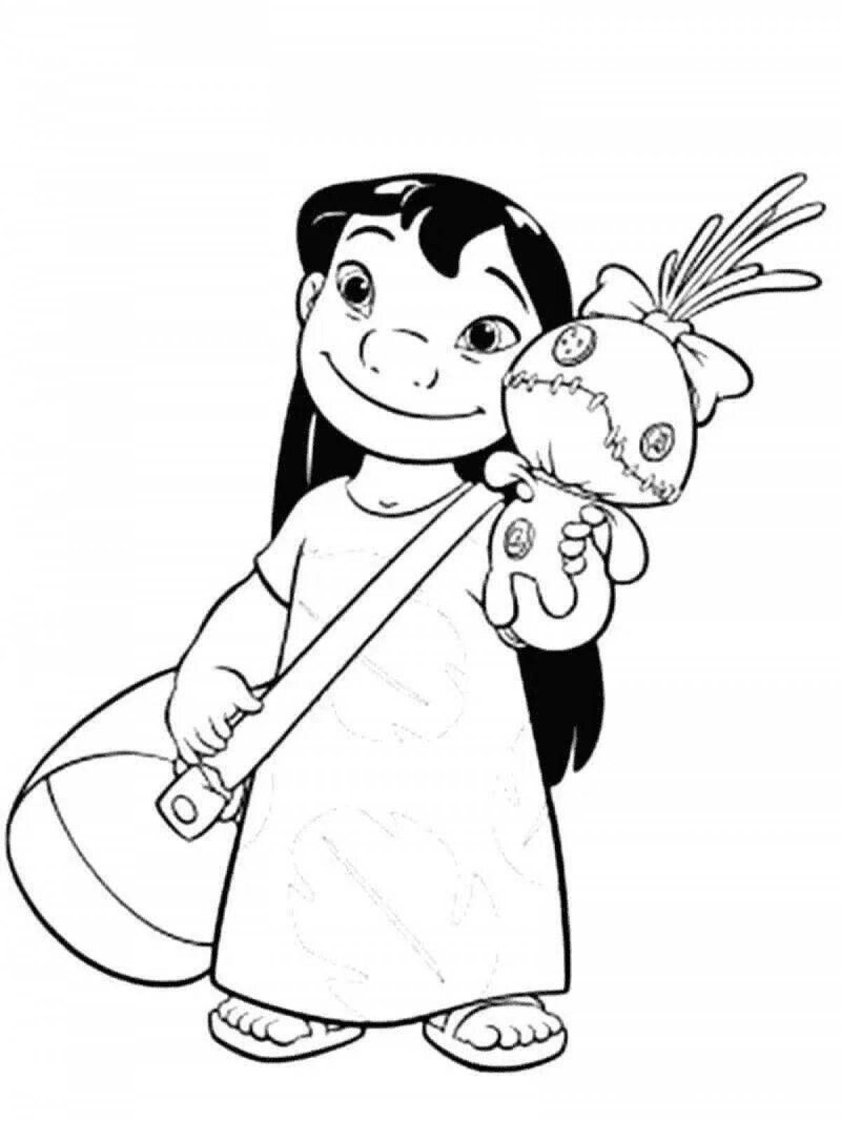 Exquisite lilo and stitch coloring book for girls