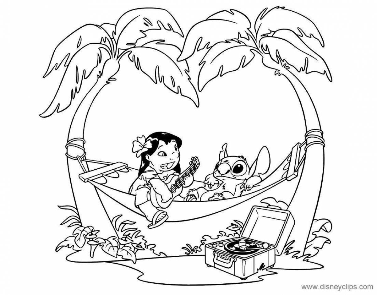 Live coloring for girls lilo and stitch