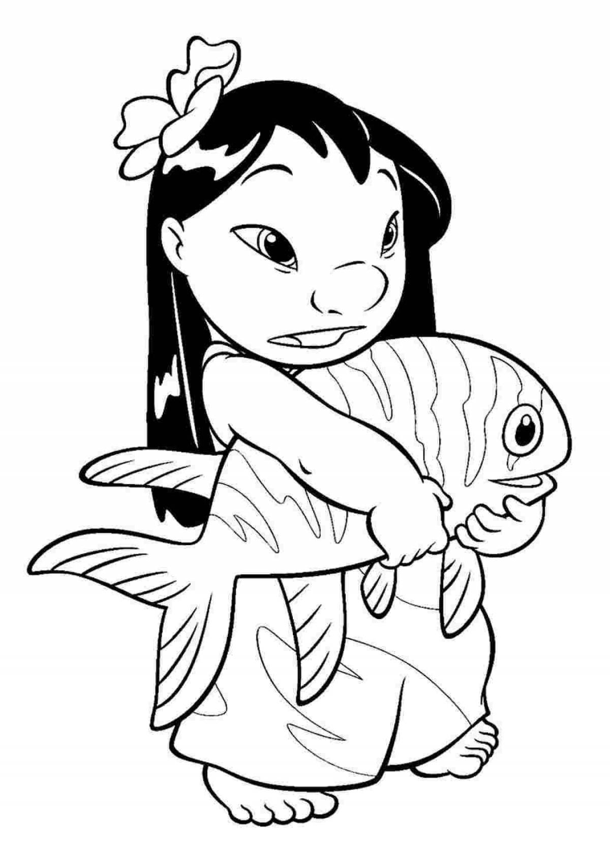 Lilo and stitch holiday coloring book for girls