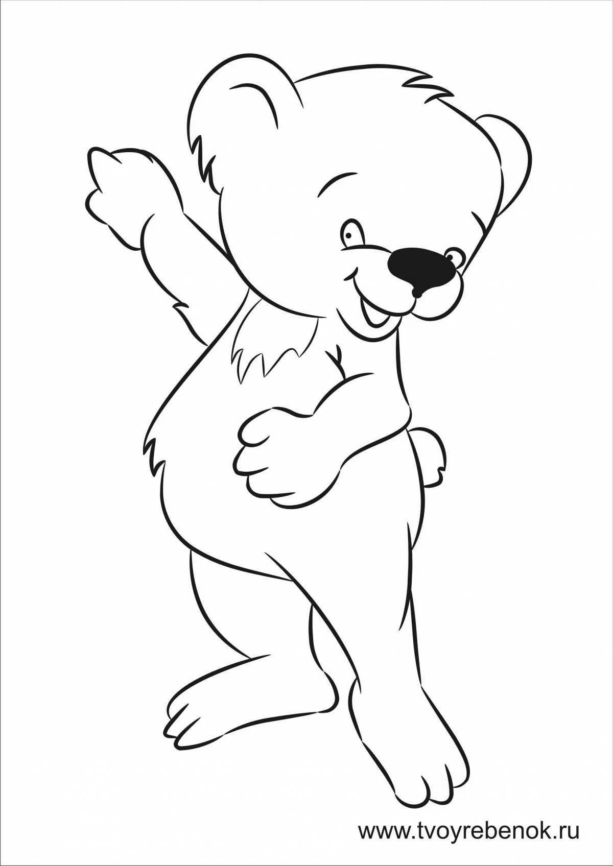 Coloring teddy bear in baby pants