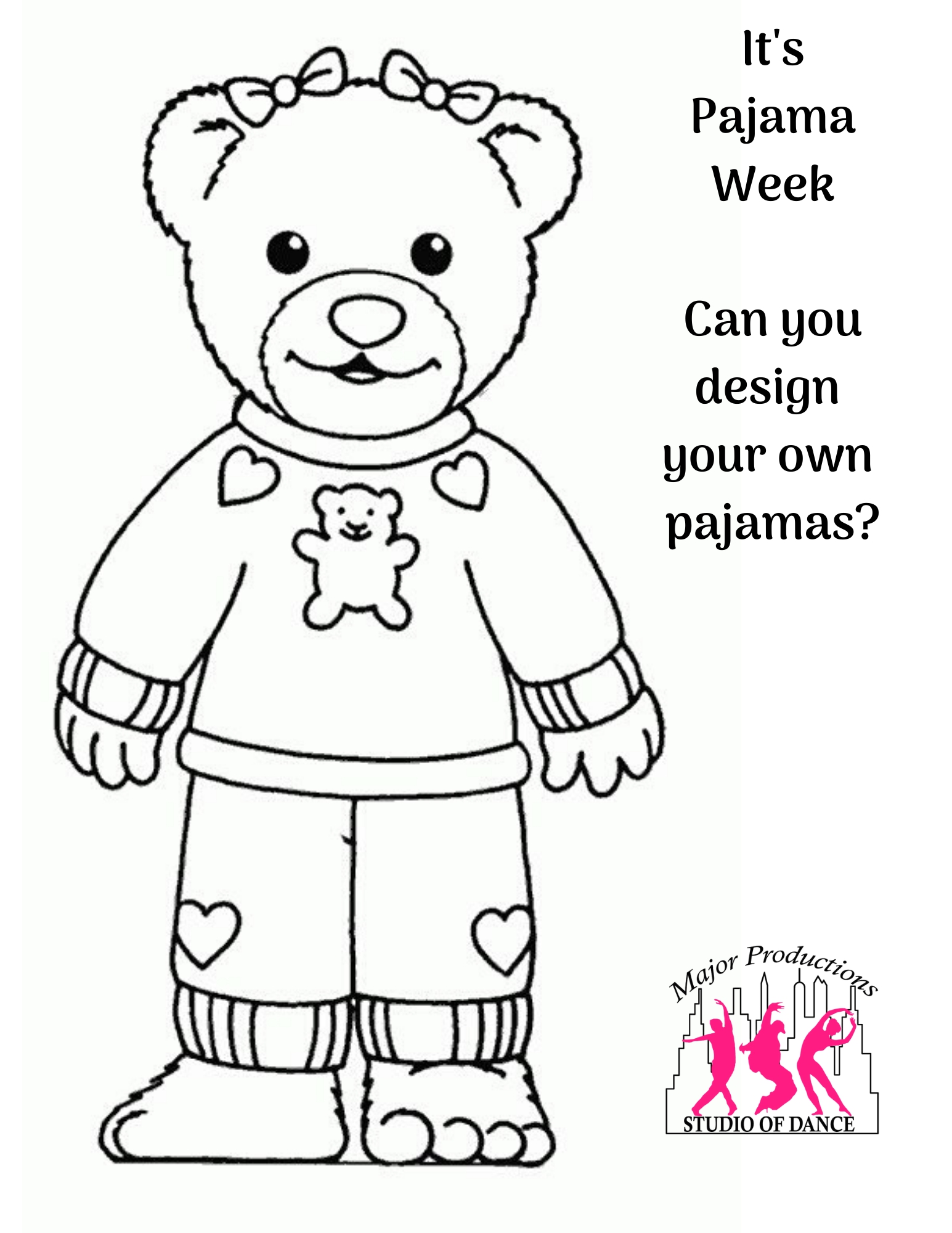 Coloring book funny teddy bear in baby pants