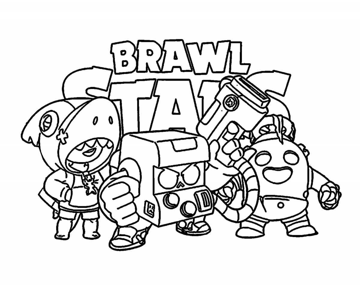 Cute coloring mega box from brawl stars