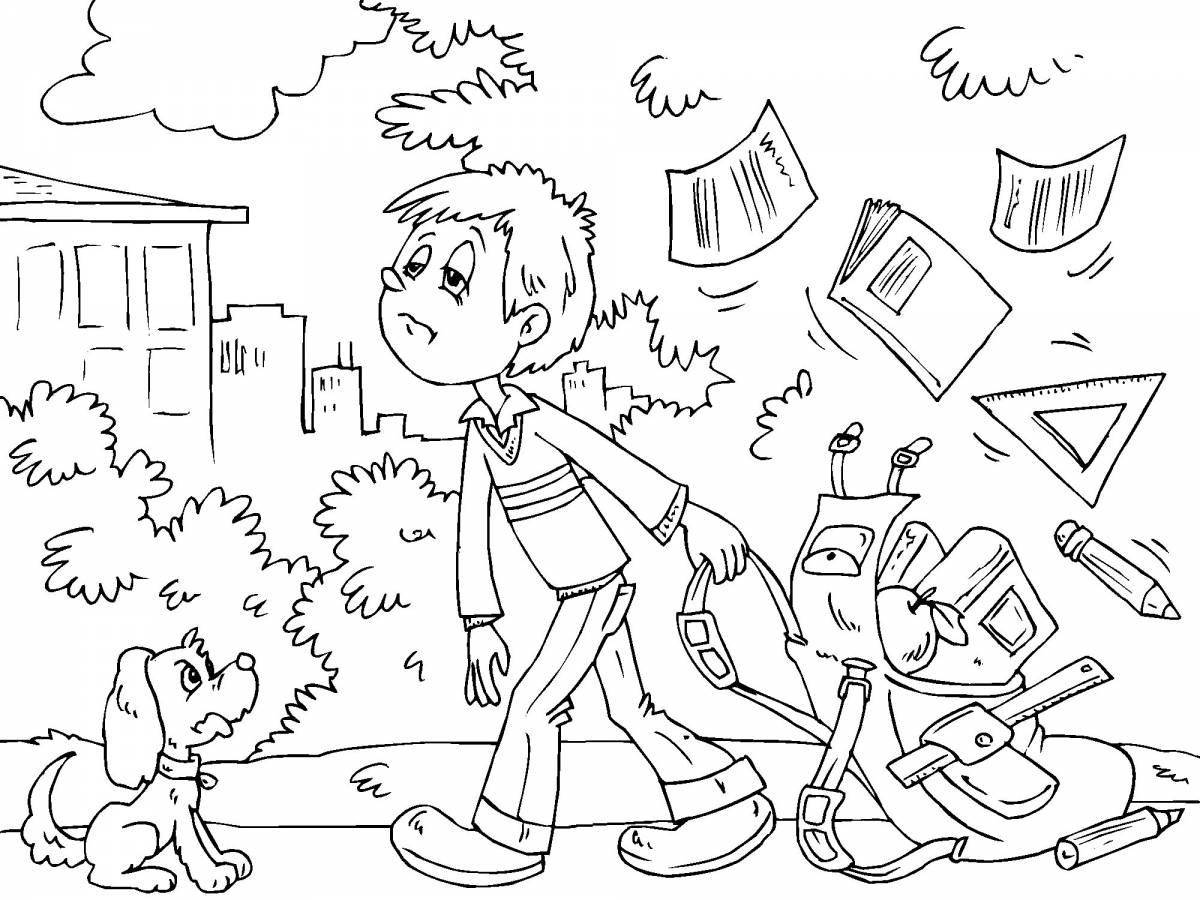 A fun coloring book about bad habits for elementary school
