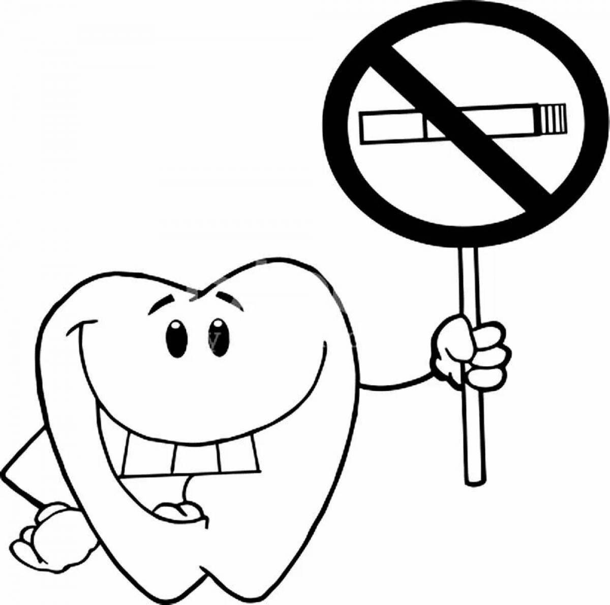 Zany coloring book with bad habits for elementary school