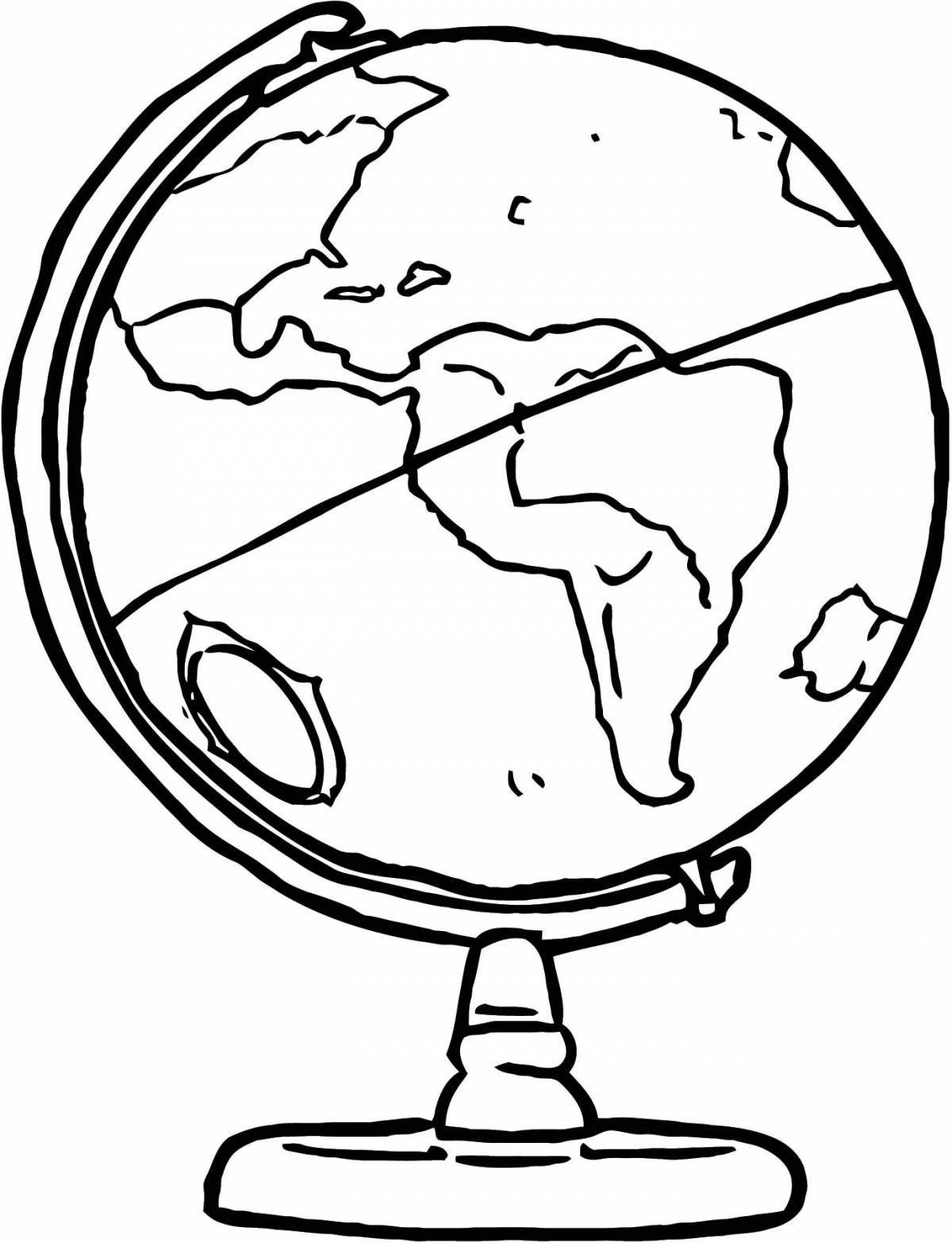 Creative globe drawing for kids