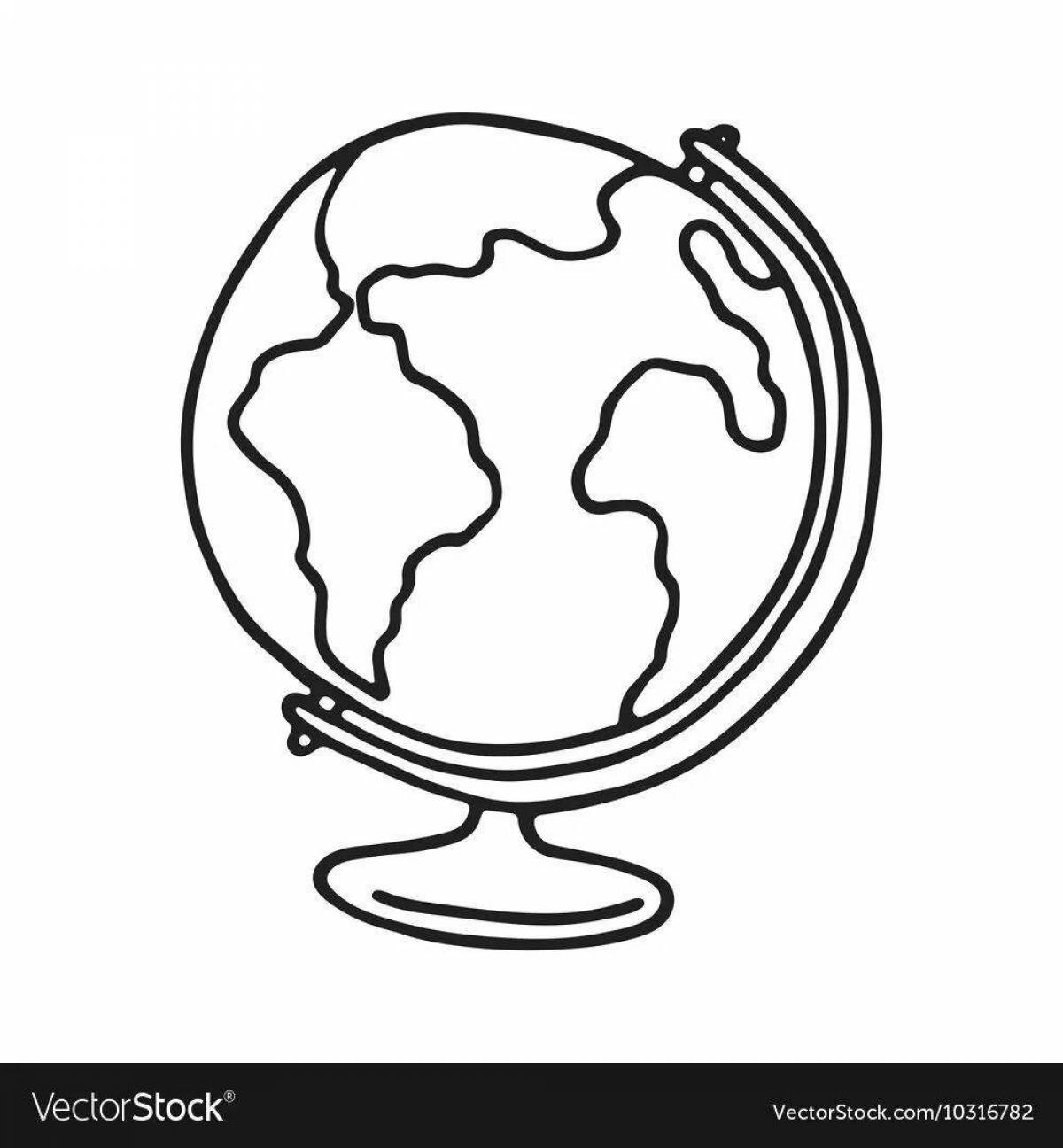 Globe drawing for kids for #1