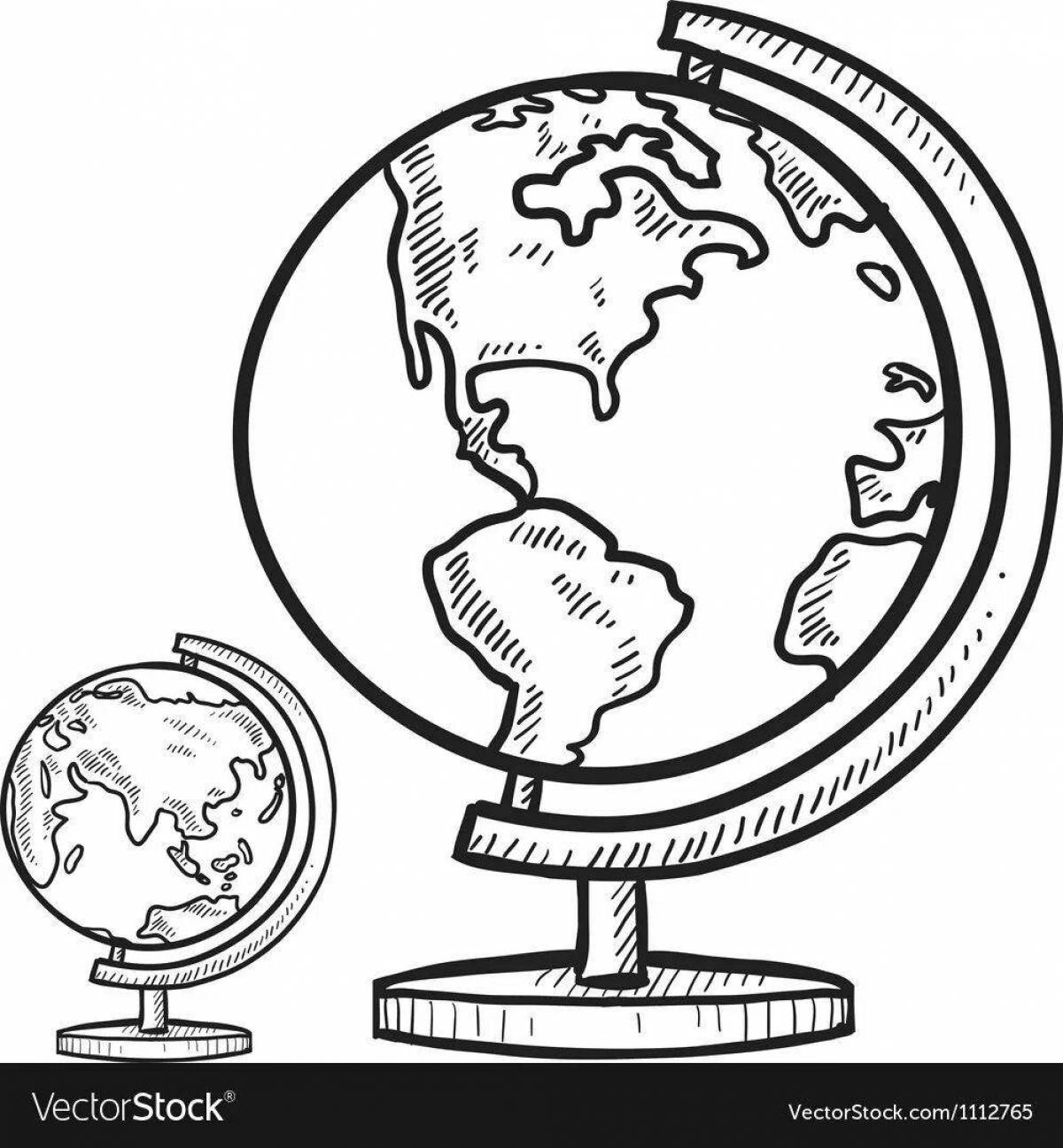 Globe drawing for kids for #2