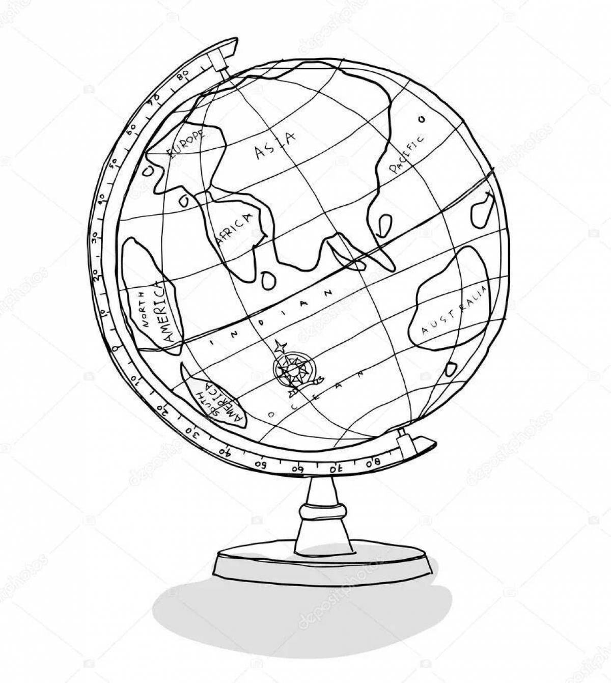 Globe drawing for kids for #3