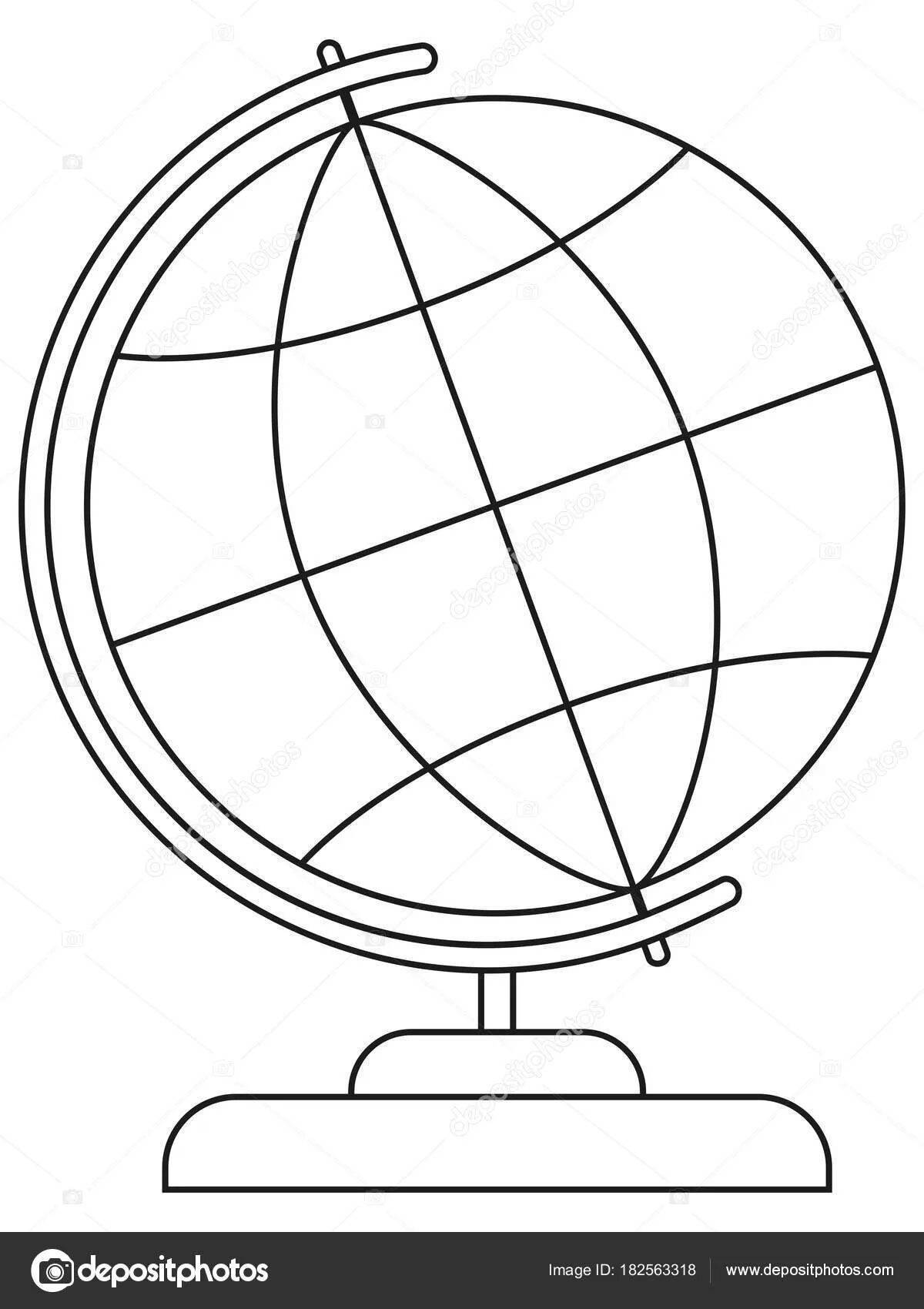 Globe drawing for kids for #6