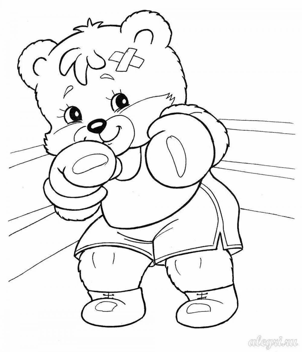 Gorgeous olympic bear coloring pages for kids