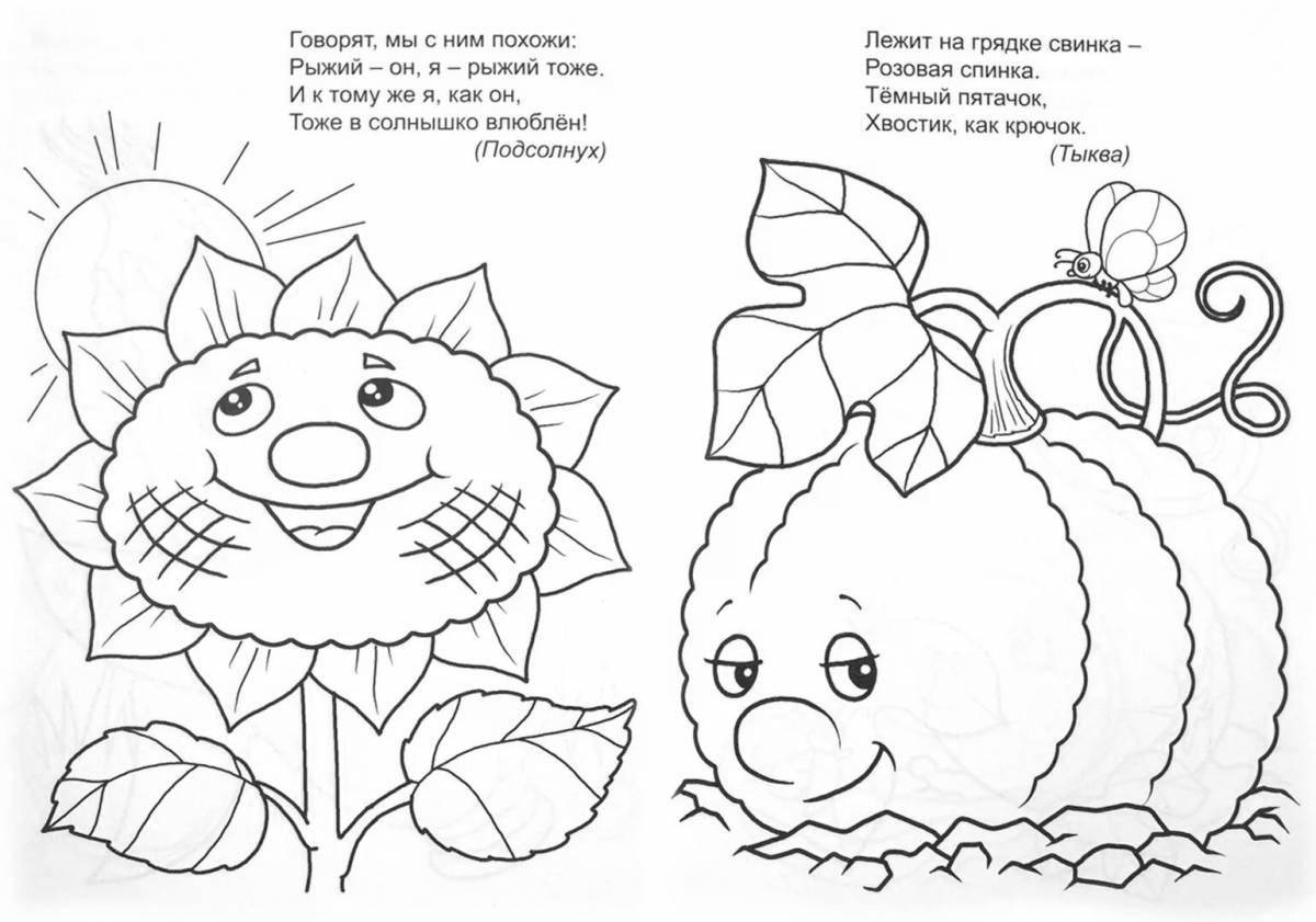 Vivacious baby book cover coloring page