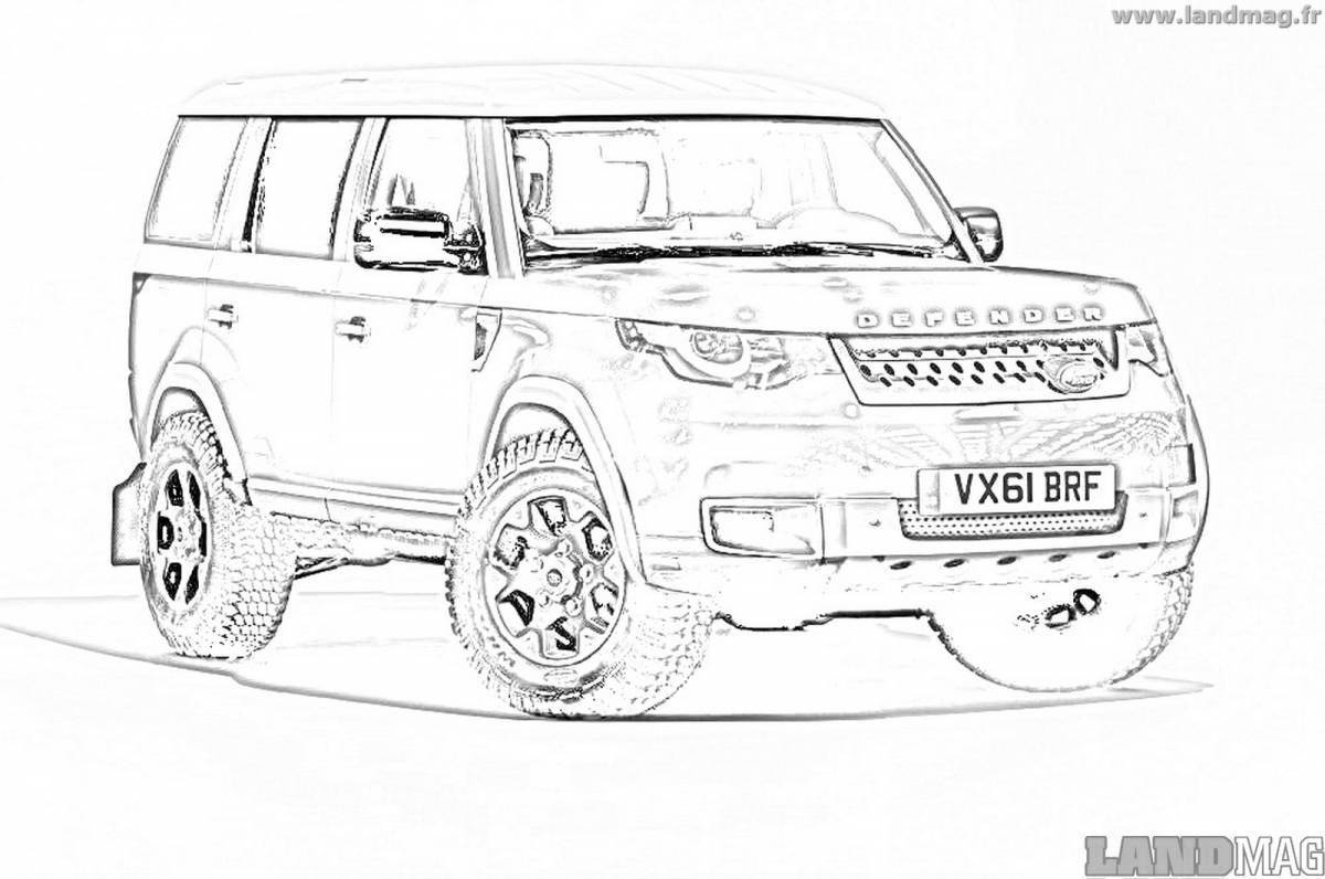 Fabulous coloring range rover for kids