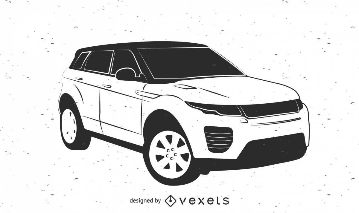 Incredible range rover coloring book for kids