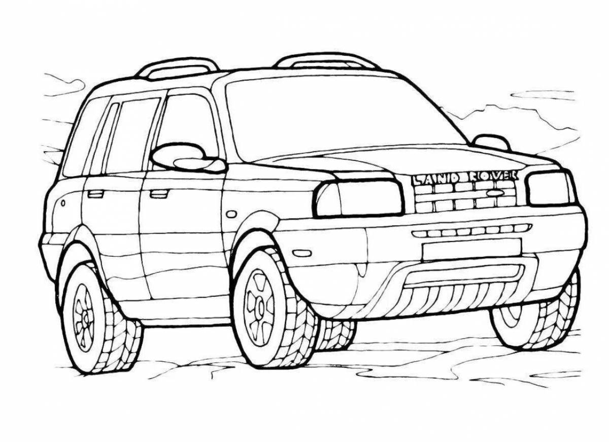Outstanding range rover coloring book for kids