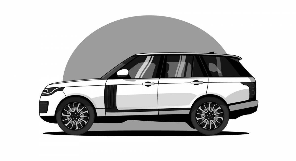 Exciting range rover coloring book for kids