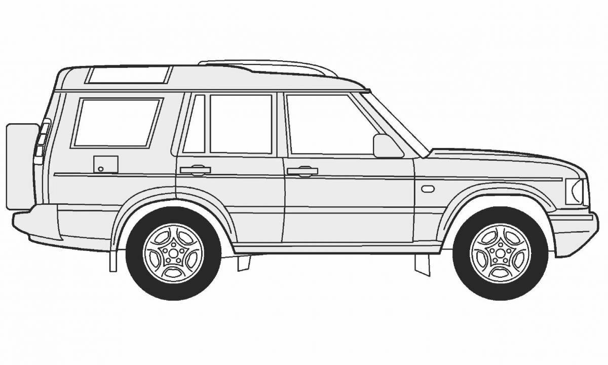 Exquisite range rover coloring book for kids