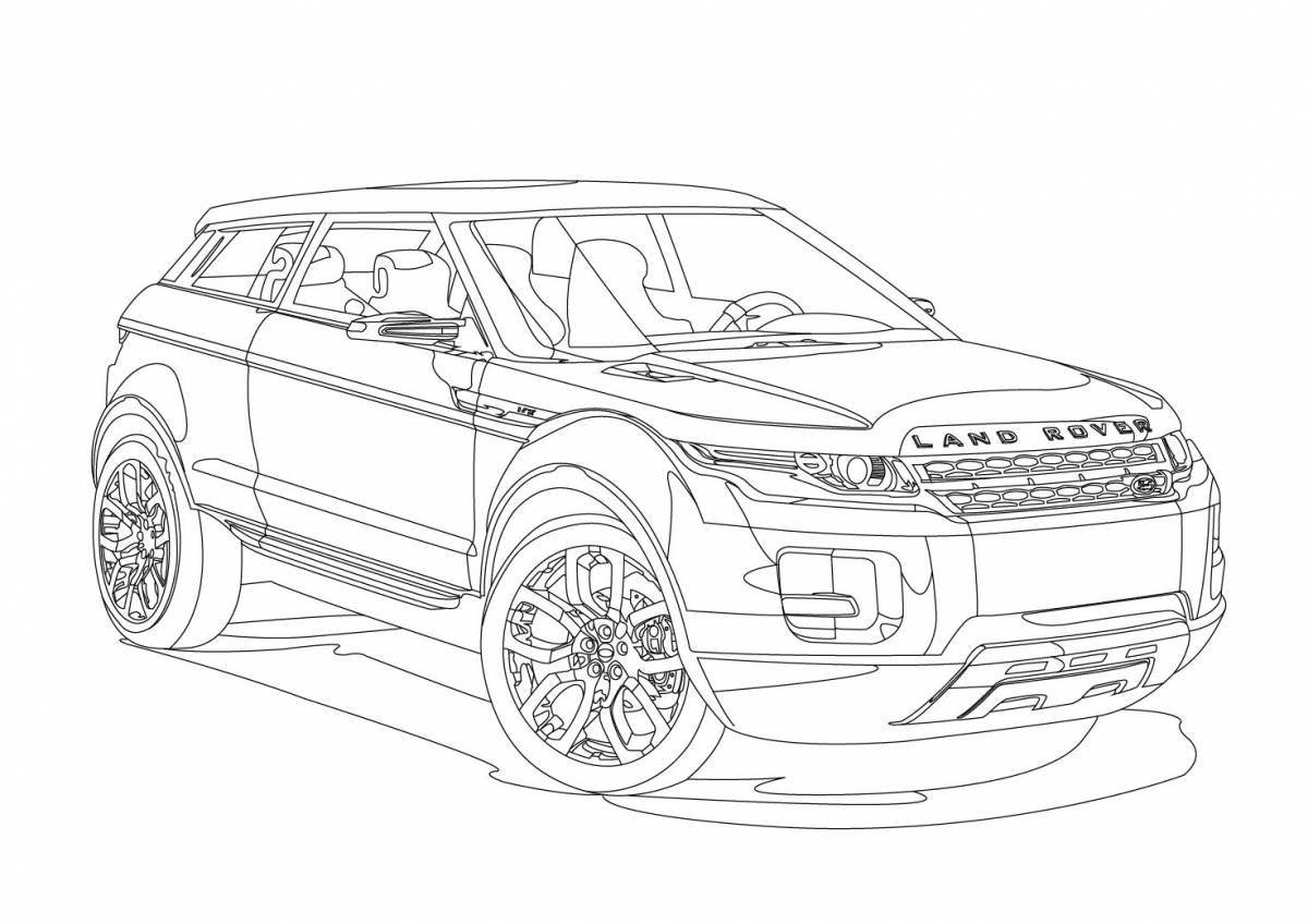 Grand range rover coloring book for kids