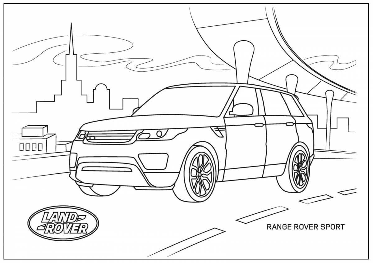 Impressive range rover coloring book for kids