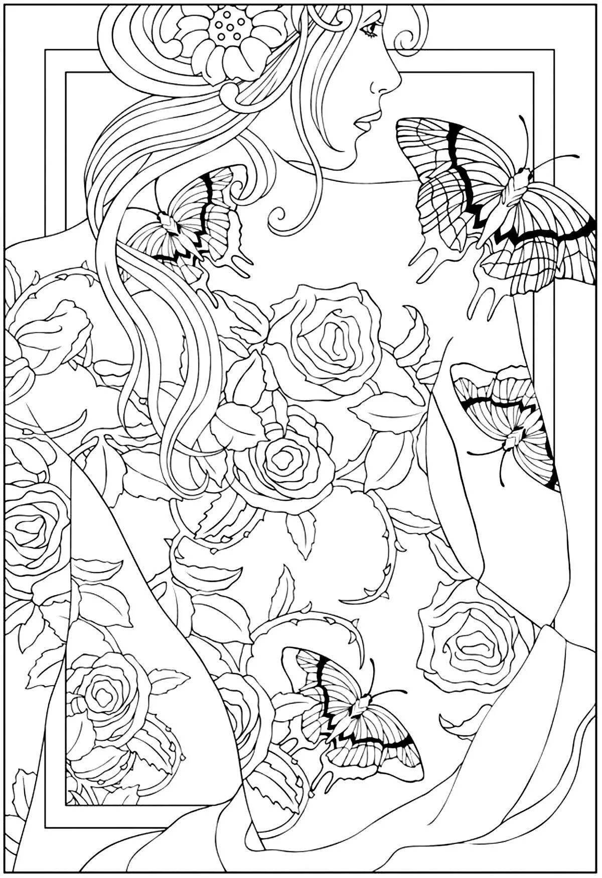 Luxury coloring pages for adults