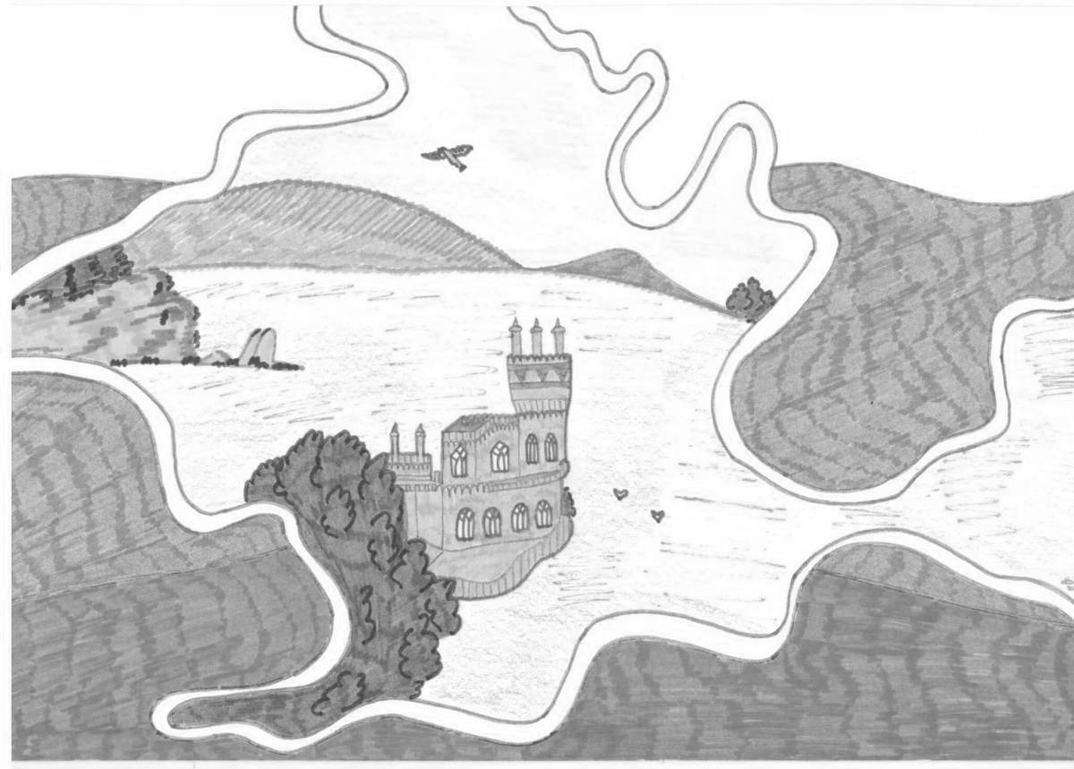 Fun coloring Crimea for primary school children
