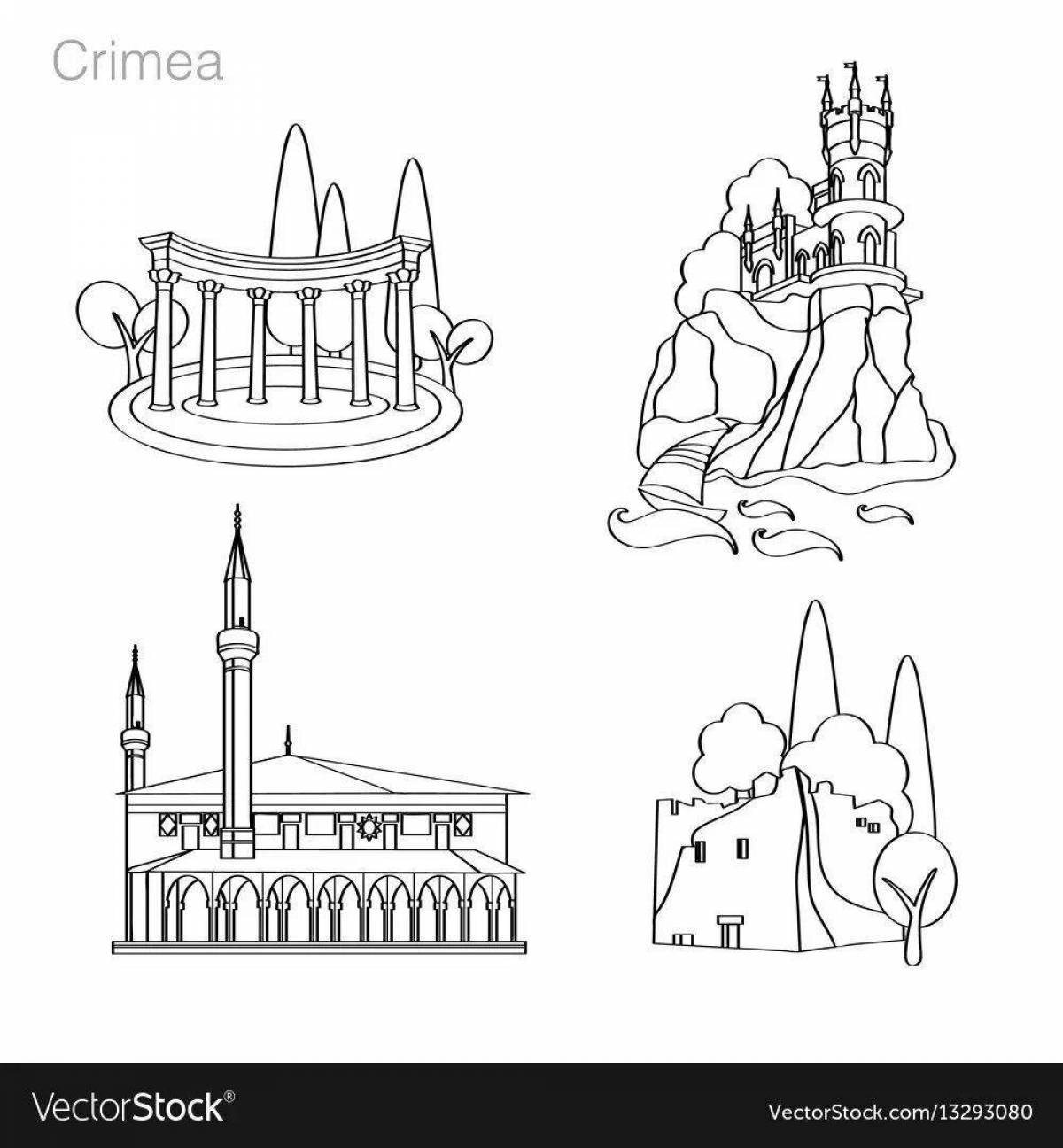 Fun coloring Crimea for elementary school children