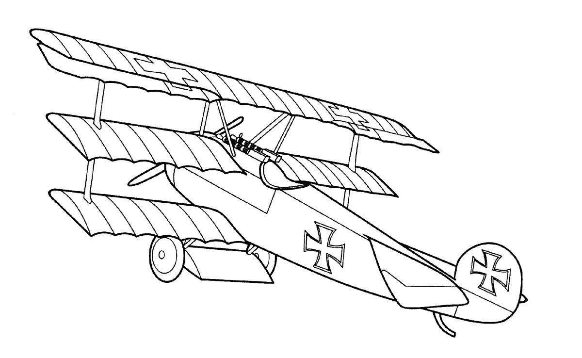Glamour plane coloring page