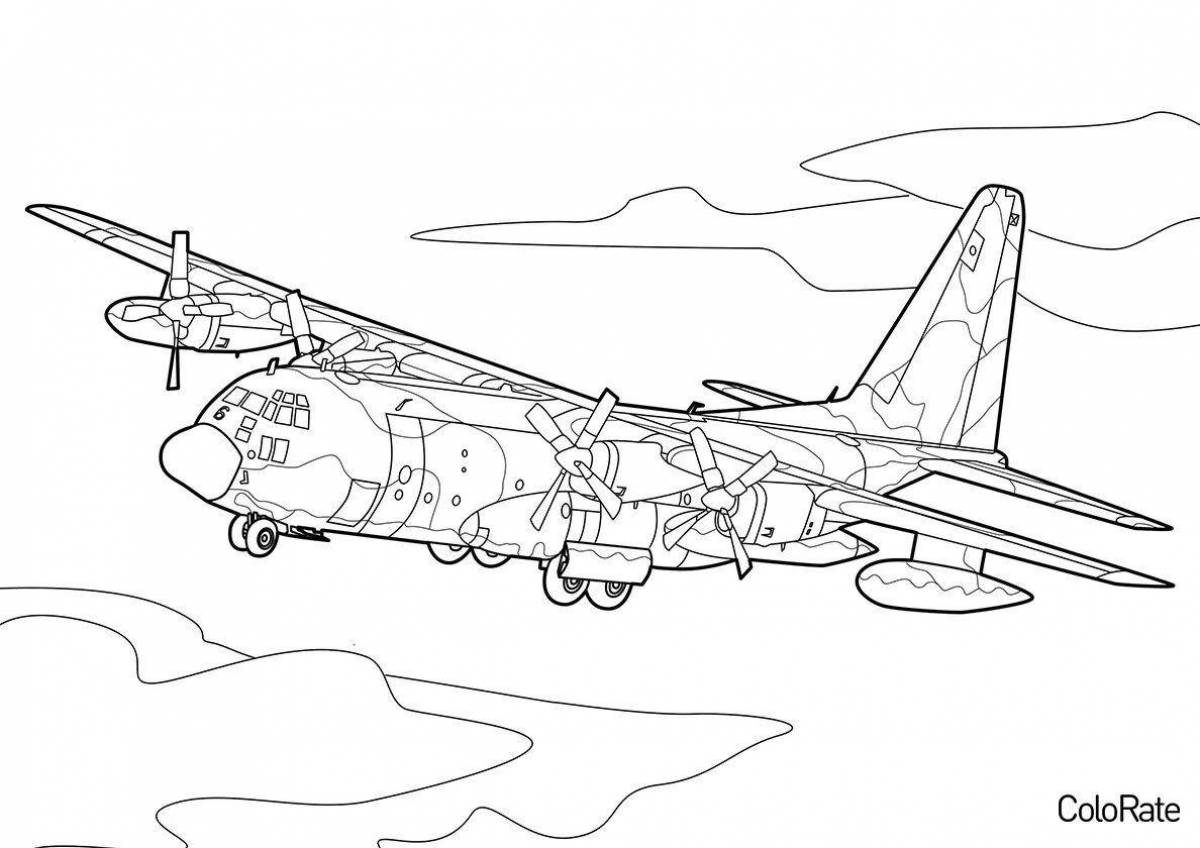 Animated aircraft coloring page