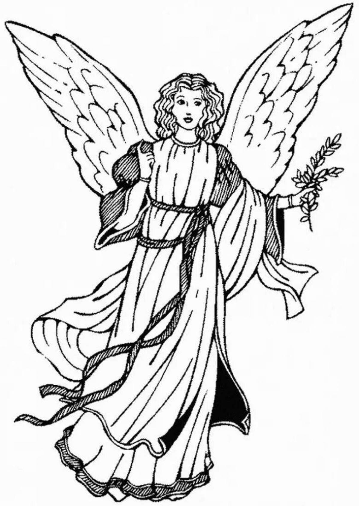 Gorgeous guardian angel coloring book